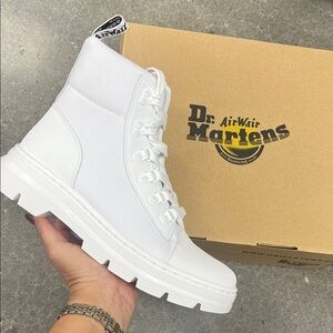 Dr. Martens All-White Lace-Up Boots